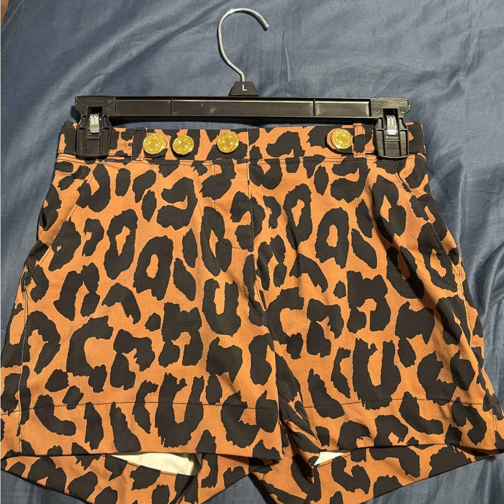 Charlie by Matthew Zink Leopard print swim trunks